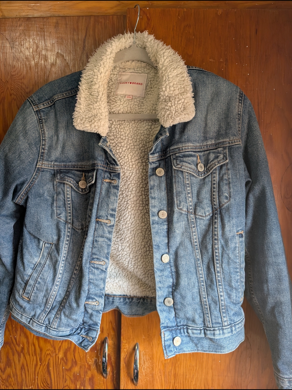 Lucky Brand Denim Jacket - Light Blue with Cream Body Lining